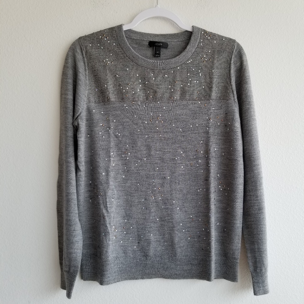 J. Crew | merino wool | sparkle | plaid | m